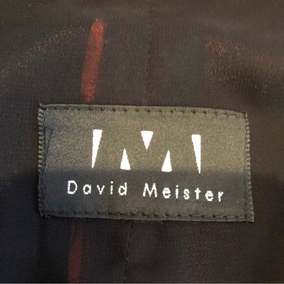 David Meister red bronze metallic formal top / jacket size 10 - Picture 14 of 16